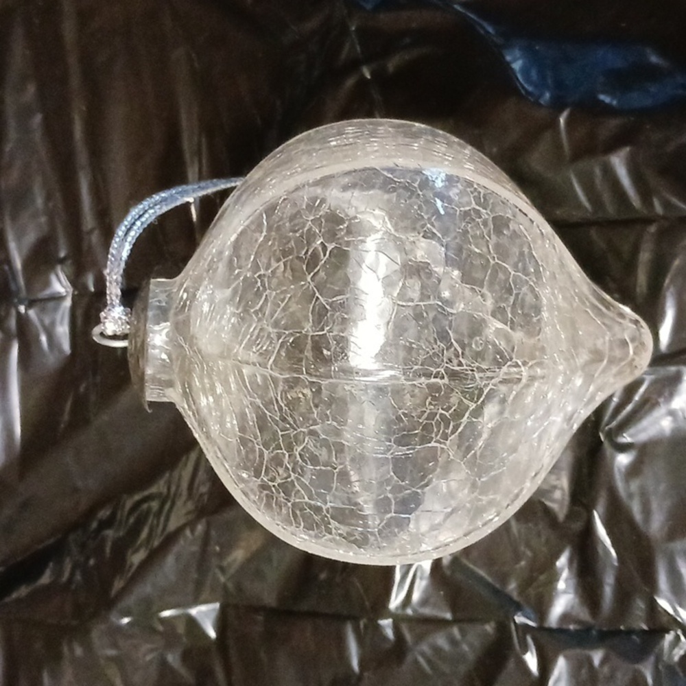 Vintage looking Crackle Glass Ornament